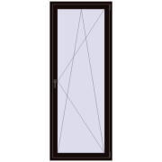 Балконні двері 900x2300 мм REHAU Euro 60 BLACK_BROWN з двох сторін
