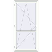 REHAU Euro 70 1000x2100 мм Білий (RAL 9016) з двох сторін REHAU Euro 70 1000x2100 мм Білий (RAL 9016) з двох сторін