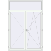 REHAU Euro 60 1700x2500 мм Білий (RAL 9016) з двох сторін REHAU Euro 60 1700x2500 мм Білий (RAL 9016) з двох сторін