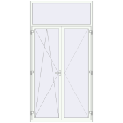 REHAU SYNEGO MD 1400x2700 мм ANTHRACITE_GREY_STRUKTURAL ззовні