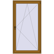 REHAU Euro 60 1030x1930 мм LIGHT_OAK з двох сторін