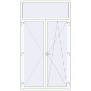 REHAU Euro 70 1500x2660 мм Білий (RAL 9016) з двох сторін