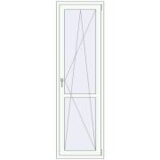REHAU Euro 70 650x2145 мм Білий (RAL 9016) з двох сторін REHAU Euro 70 650x2145 мм Білий (RAL 9016) з двох сторін