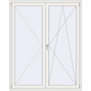 REHAU Euro 70 1600x2000 мм Білий (RAL 9016) з двох сторін