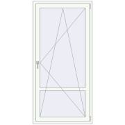REHAU Euro 60 950x1960 мм Білий (RAL 9016) з двох сторін