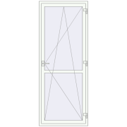 REHAU Euro 60 900x2300 мм Білий (RAL 9016) з двох сторін REHAU Euro 60 900x2300 мм Білий (RAL 9016) з двох сторін