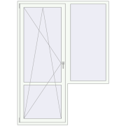 REHAU Euro 70 1600x2170 мм Білий (RAL 9016) з двох сторін