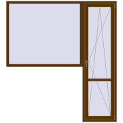 REHAU Euro 60 2100x2300 мм WALNUT з двох сторін REHAU Euro 60 2100x2300 мм WALNUT з двох сторін