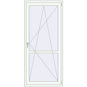 REHAU Euro 60 900x2000 мм Білий (RAL 9016) з двох сторін