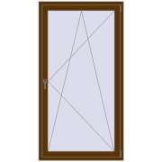 REHAU Euro 60 1030x1930 мм WALNUT з двох сторін