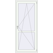 REHAU Euro 70 840x1980 мм Білий (RAL 9016) з двох сторін