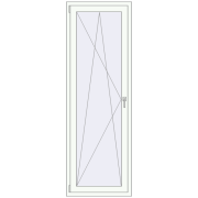 Балконні двері 720x2150 мм REHAU Euro 60 Білий (RAL 9016) з двох сторін