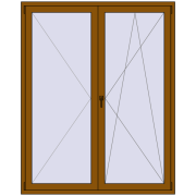 REHAU Euro 70 1600x2000 мм GOLDEN OAK з двох сторін