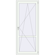 REHAU Euro 70 870x2080 мм Білий (RAL 9016) з двох сторін