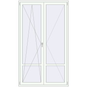 REHAU Euro 70 1400x2400 мм Білий (RAL 9016) з двох сторін