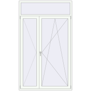 REHAU Euro 60 1450x2450 мм Білий (RAL 9016) з двох сторін