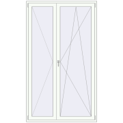 REHAU Euro 70 1400x2400 мм Білий (RAL 9016) з двох сторін