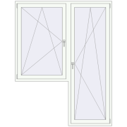 REHAU Euro 70 1740x2240 мм Білий (RAL 9016) з двох сторін