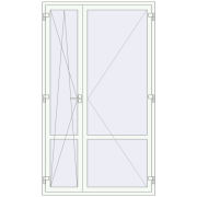 REHAU SYNEGO MD 1400x2400 мм Білий (RAL 9016) з двох сторін