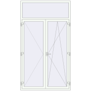 REHAU SYNEGO MD 1400x2500 мм ANTHRACITE_GREY_STRUKTURAL ззовні