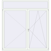 REHAU Euro 70 2200x2350 мм Білий (RAL 9016) з двох сторін