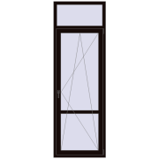 Балконні двері 800x2400 мм REHAU SYNEGO MD BLACK_BROWN з двох сторін