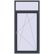 REHAU SYNEGO MD 1000x2100 мм ANTHRACITE_GREY_STRUKTURAL з двох сторін