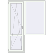 REHAU Euro 60 1450x2000 мм Білий (RAL 9016) з двох сторін