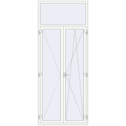 Балконні двері 1200x3000 мм REHAU Euro 70 Білий (RAL 9016) з двох сторін