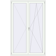 REHAU SYNEGO MD 1500x2300 мм Білий (RAL 9016) з двох сторін