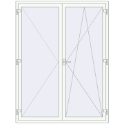 REHAU Euro 70 1600x2100 мм Білий (RAL 9016) з двох сторін