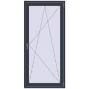 REHAU Euro 60 900x1900 мм ANTHRACITE_GREY_STRUKTURAL з двох сторін