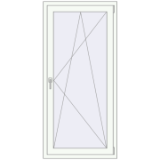 REHAU Euro 60 800x1700 мм Білий (RAL 9016) з двох сторін