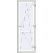Балконні двері 700x2000 мм REHAU Euro 60 Білий (RAL 9016) з двох сторін