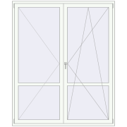 REHAU Euro 60 1850x2250 мм Білий (RAL 9016) з двох сторін