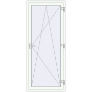 REHAU Euro 70 750x2020 мм Білий (RAL 9016) з двох сторін