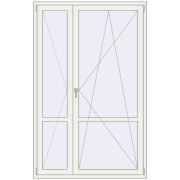 REHAU SYNEGO MD 1380x2150 мм Білий (RAL 9016) з двох сторін