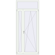 REHAU SYNEGO MD 1050x2500 мм Білий (RAL 9016) з двох сторін REHAU SYNEGO MD 1050x2500 мм Білий (RAL 9016) з двох сторін