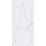 REHAU Euro 70 1000x2100 мм Білий (RAL 9016) з двох сторін