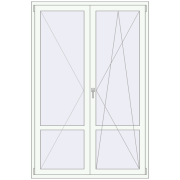 REHAU Euro 70 1400x2100 мм Білий (RAL 9016) з двох сторін