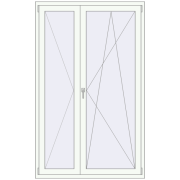 REHAU Euro 70 1270x2050 мм Білий (RAL 9016) з двох сторін