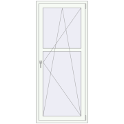 REHAU Euro 60 850x2000 мм Білий (RAL 9016) з двох сторін