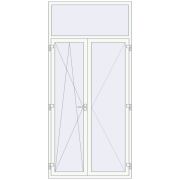 REHAU Euro 70 1280x2710 мм Білий (RAL 9016) з двох сторін REHAU Euro 70 1280x2710 мм Білий (RAL 9016) з двох сторін