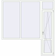 REHAU SYNEGO MD 2100x2200 мм Білий (RAL 9016) з двох сторін REHAU SYNEGO MD 2100x2200 мм Білий (RAL 9016) з двох сторін