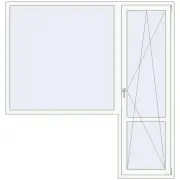 REHAU Euro 60 2100x2200 мм Білий (RAL 9016) з двох сторін