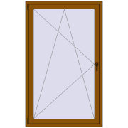 REHAU Euro 70 1090x1780 мм GOLDEN OAK з двох сторін