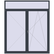 REHAU Euro 70 2090x2450 мм ANTHRACITE_GREY_STRUKTURAL з двох сторін REHAU Euro 70 2090x2450 мм ANTHRACITE_GREY_STRUKTURAL з двох сторін