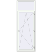 REHAU Euro 70 880x2420 мм Білий (RAL 9016) з двох сторін REHAU Euro 70 880x2420 мм Білий (RAL 9016) з двох сторін