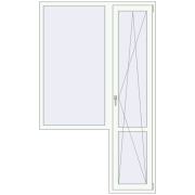 REHAU SYNEGO MD 1400x2300 мм Білий (RAL 9016) з двох сторін