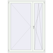 REHAU Euro 70 1500x2100 мм Білий (RAL 9016) з двох сторін